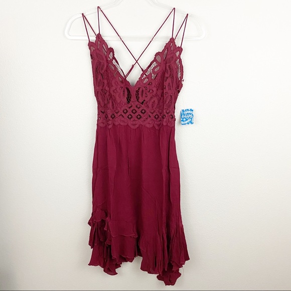 Free People • Adella Slip Dress Wine - Picture 2 of 10